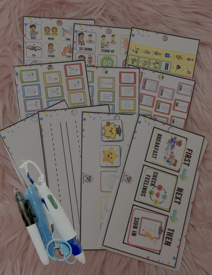 13-Piece Special Education Visual Support Lanyard Card Set