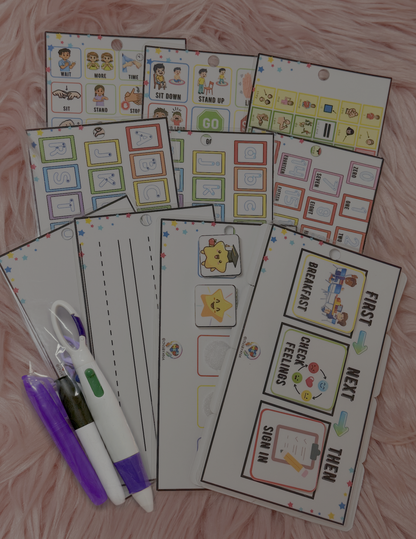 13-Piece Special Education Visual Support Lanyard Card Set