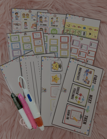 13-Piece Special Education Visual Support Lanyard Card Set