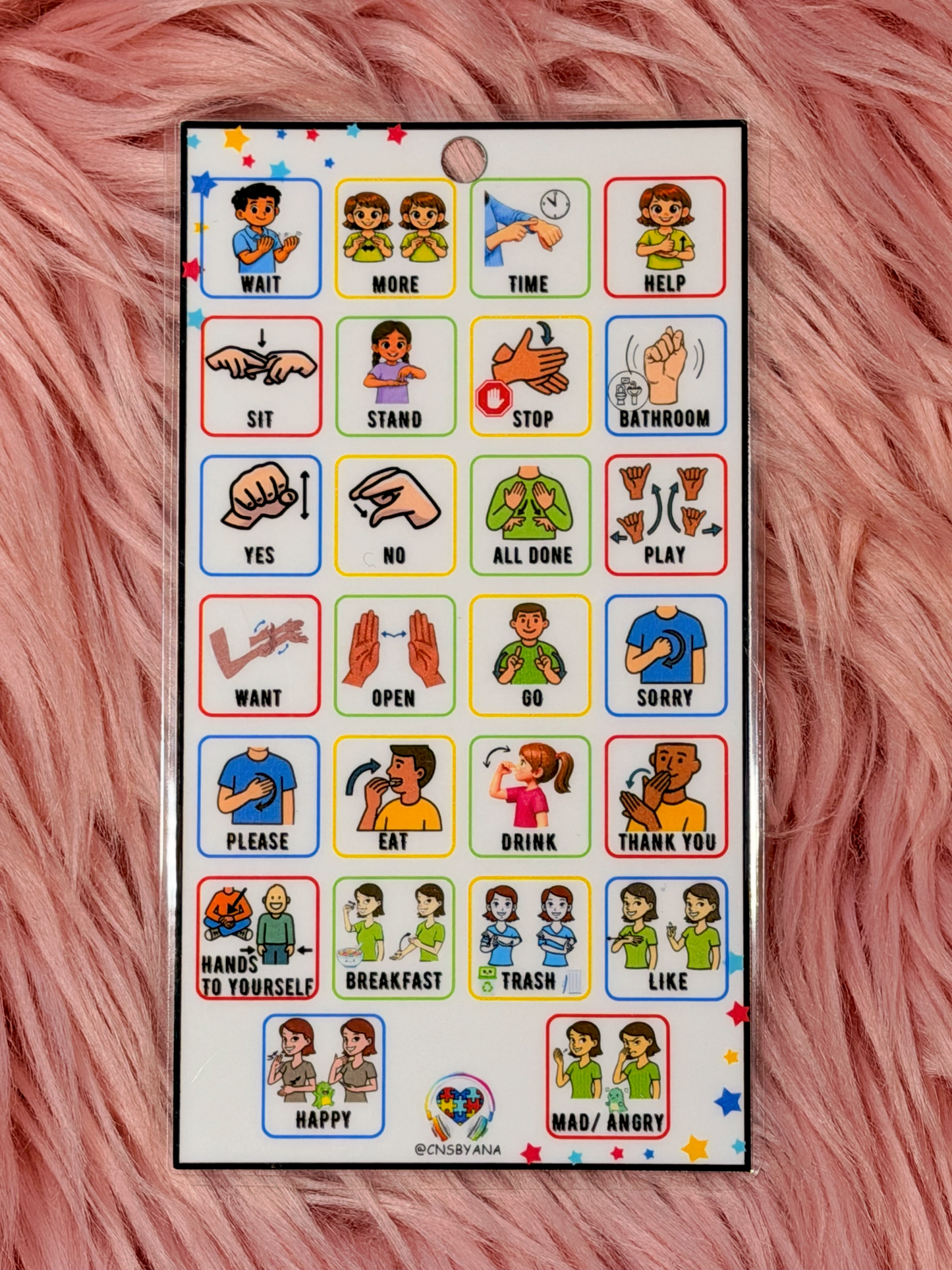 13-Piece Special Education Visual Support Lanyard Card Set