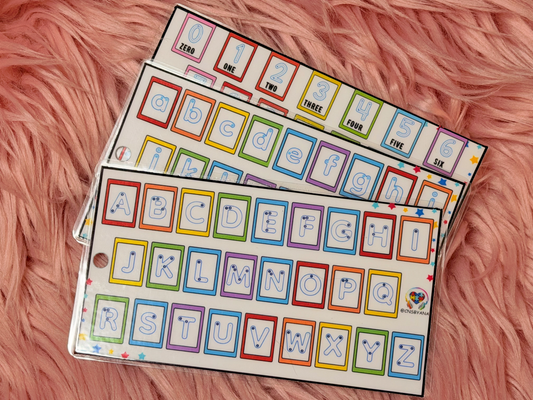 Alphabet Uppercase, Lowercase & Numbers Learning Board Set