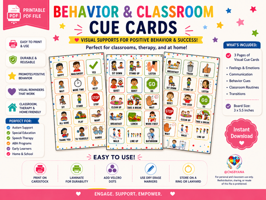 Digital product: Communication & Behavior Visual Support Bundle | Printable PDF