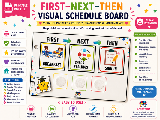 Digital product: First-Next-Then & Token Board Bundle | Printable PDF