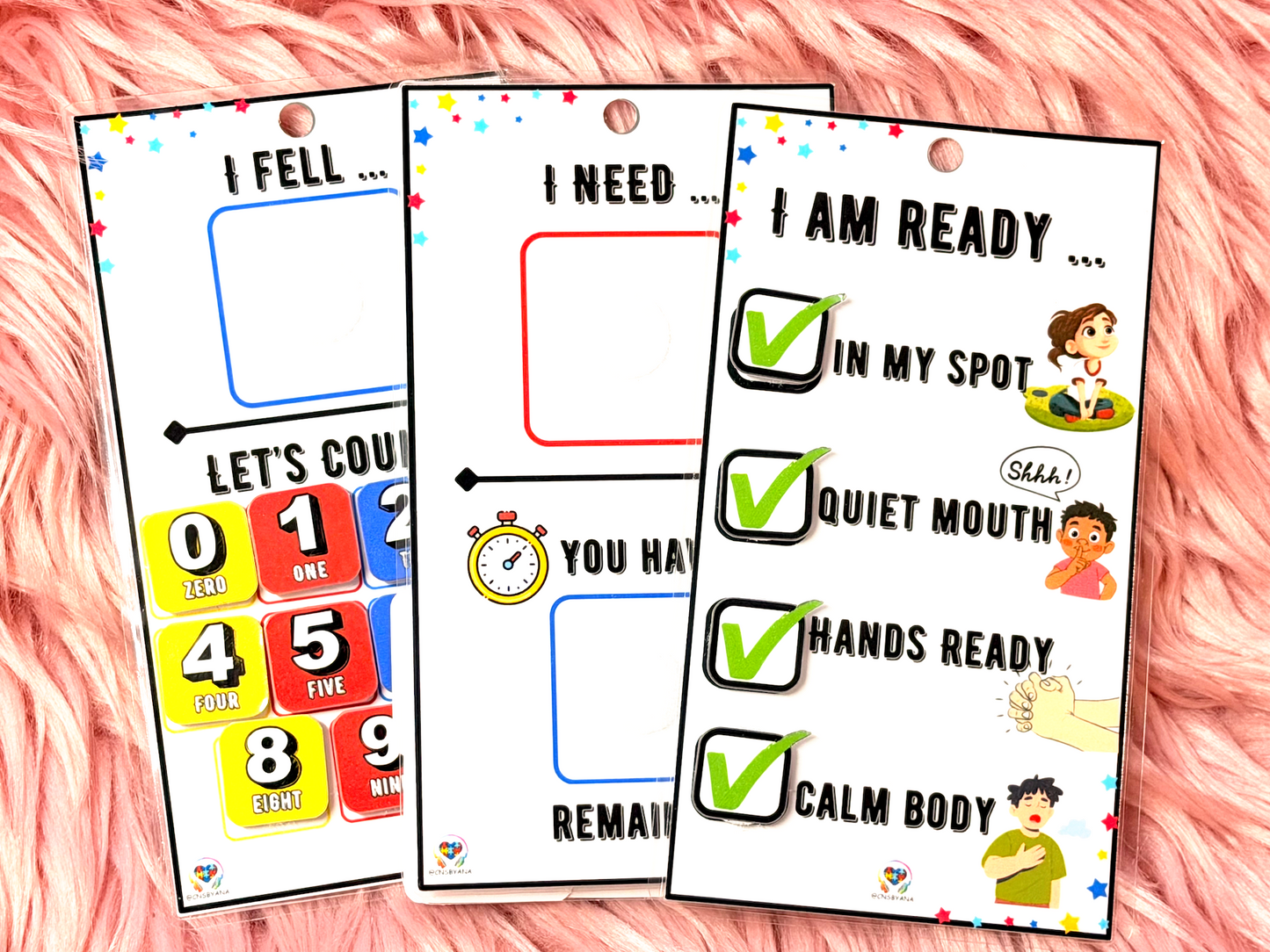 13-Piece Special Education Visual Support Lanyard Card Set