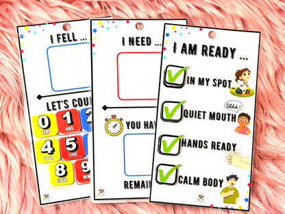 13-Piece Special Education Visual Support Lanyard Card Set